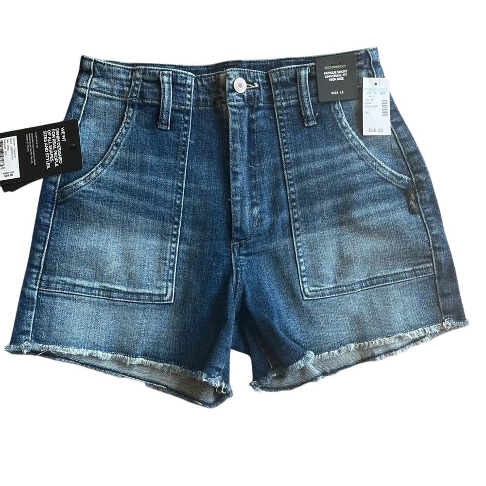 NWT! Silver Jeans Fatigue Short High Rise Universal Fit Size 24 L3